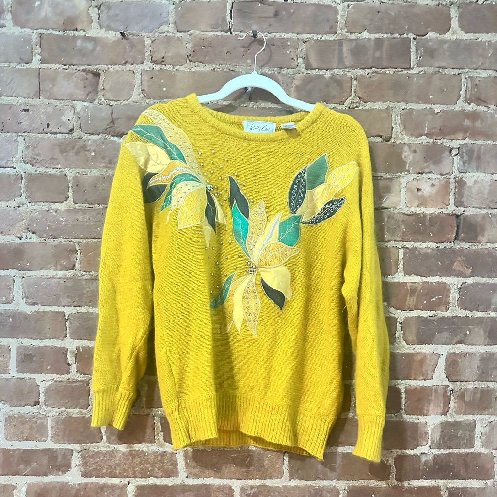 Vintage 80s Vintage Embroidered Sweater